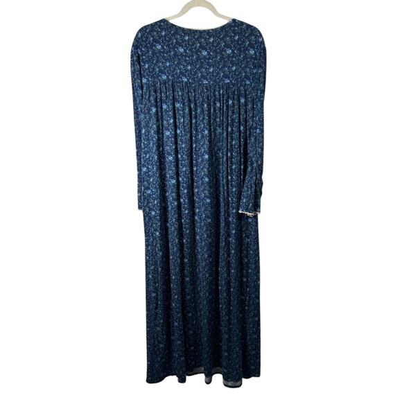 Eileen West Blue Floral Nightgown Modal Cottagecore Sleep Womens Plus 2x - Picture 6 of 7